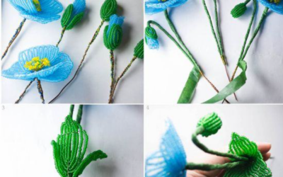 Hướng dẫn cách làm hoa phong lan tím bằng hạt cườm