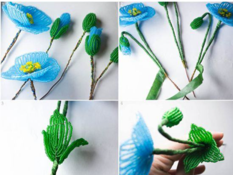 Hướng dẫn cách làm hoa phong lan tím bằng hạt cườm