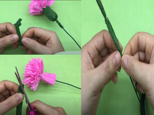Cách làm hoa phăng như thật từ giấy nhún