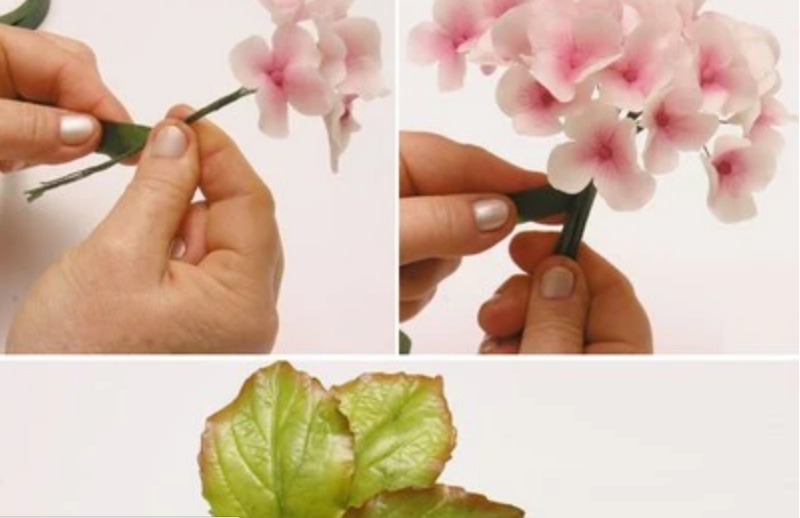 Ý tưởng thú vị từ hoa cẩm tú cầu làm từ đất sét