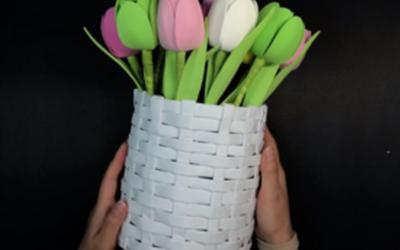Đơn giản hóa làm tulip bằng xốp bitis