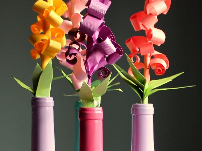 Mẹo dùng giấy màu làm hoa dạ lan hương đơn giản