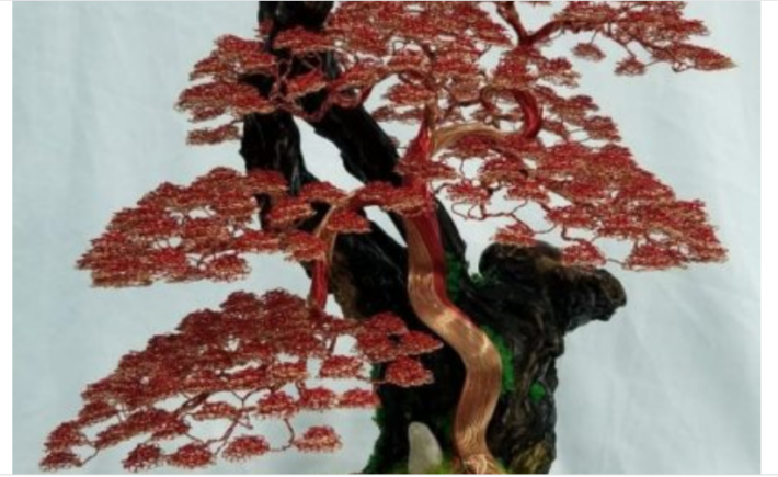 Tạo hình cây bonsai đẹp mắt và sinh động, đơn giản từ các sợi dây đồng