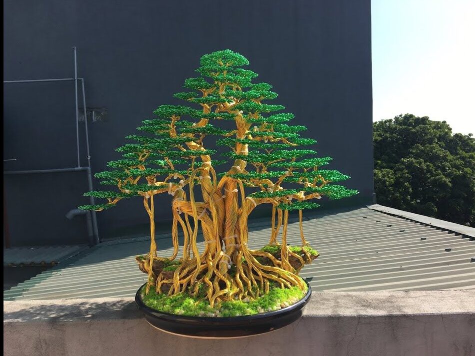 Tạo hình cây bonsai đẹp mắt từ dây đồng